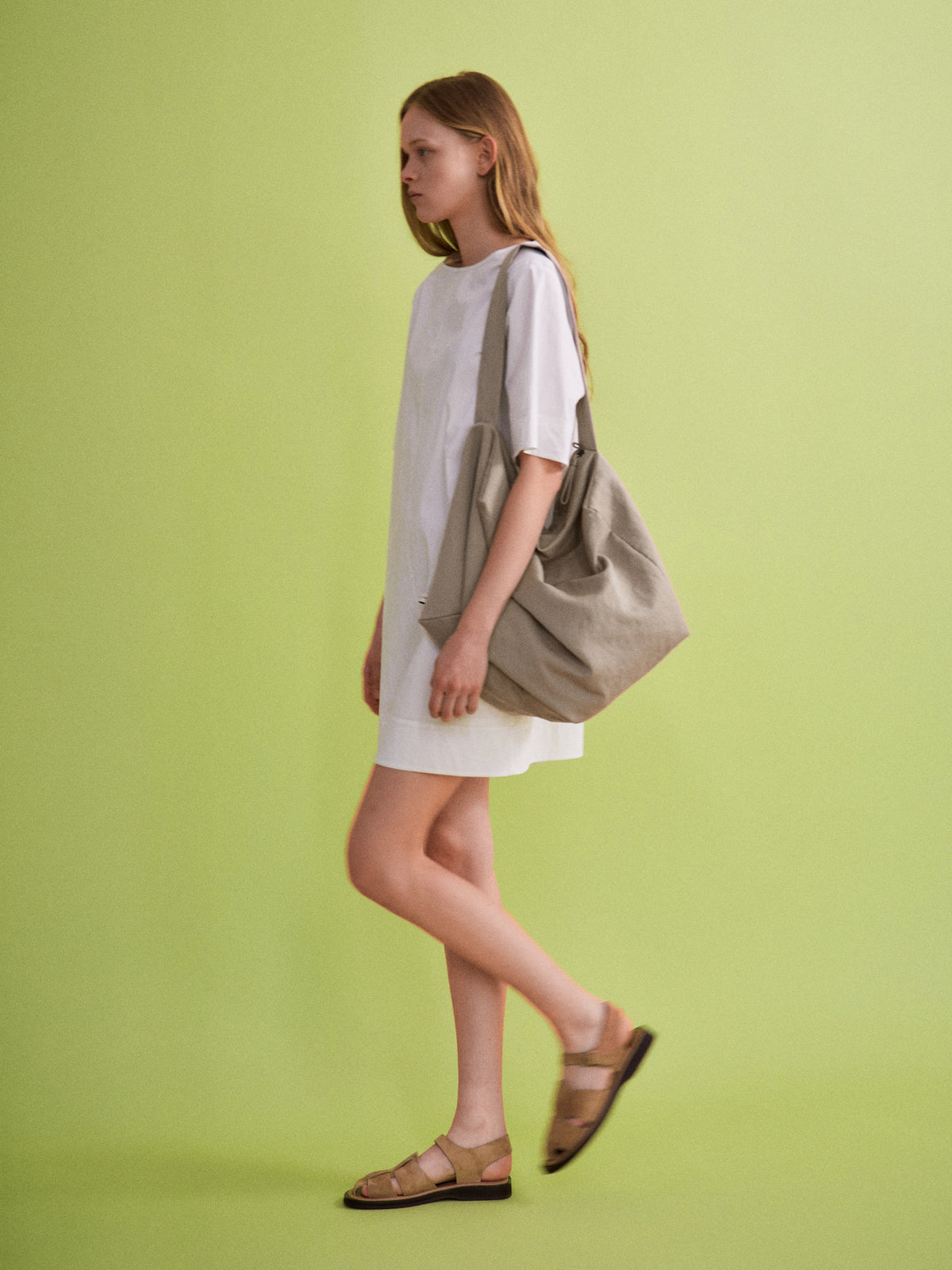 Facade Pattern Cool Cotton Harper Bag olive beige