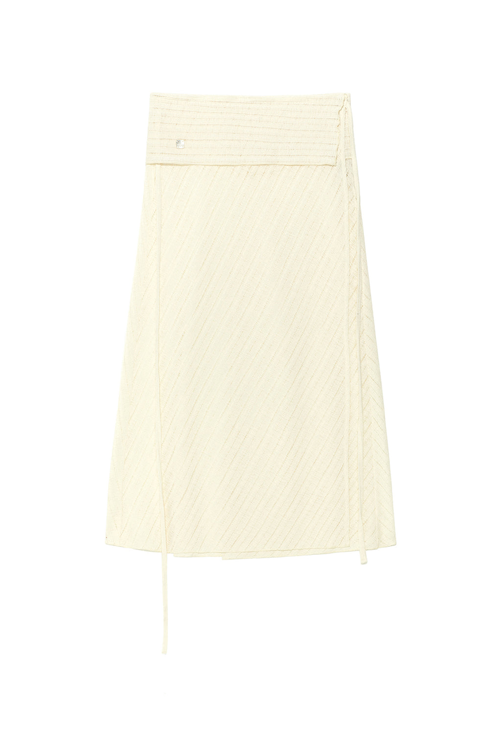 Matinkim Foldover Layered Maxi Wrap Skirt IN Ivory