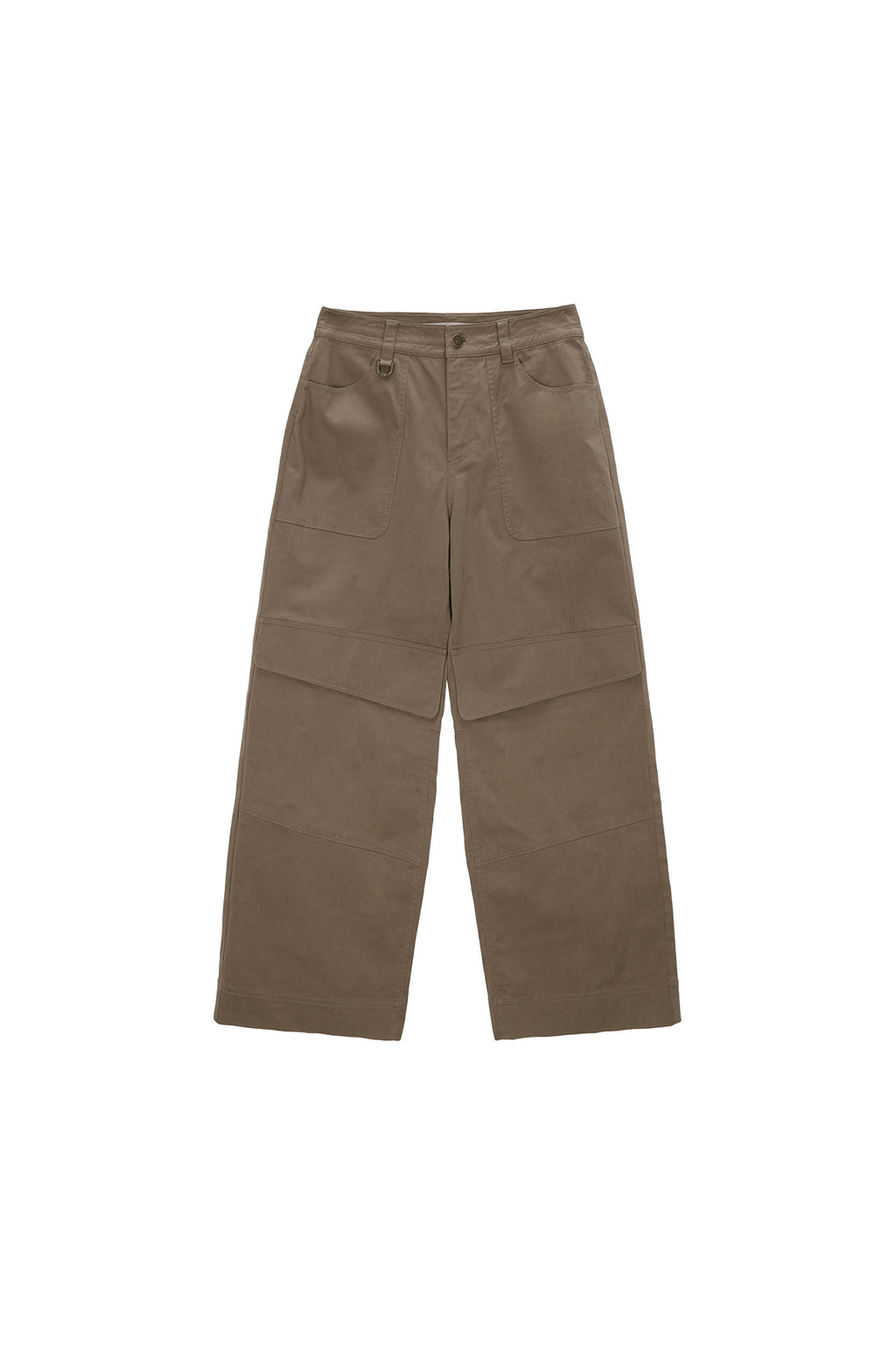 Matinkim Knee Big Pocket Cotton Pants IN Khaki Brown