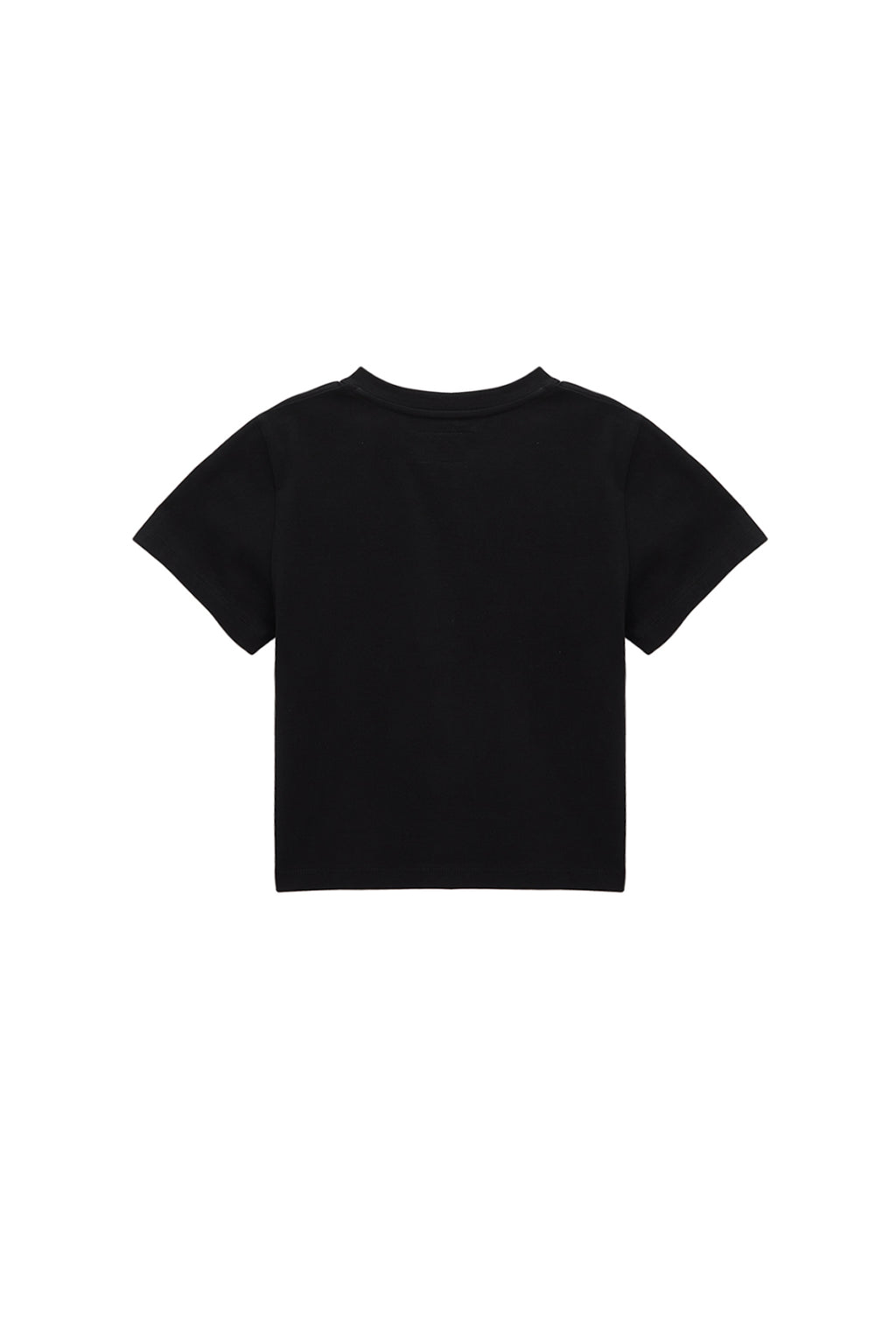 [matinkim] BLURRED LOGO CROP TOP IN BLACK