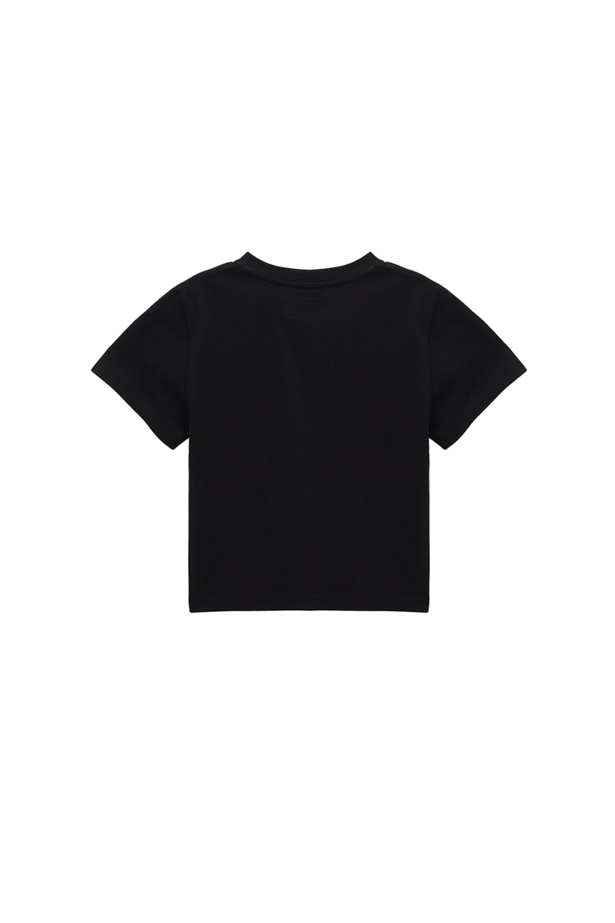 [matinkim] BLURRED LOGO CROP TOP IN BLACK