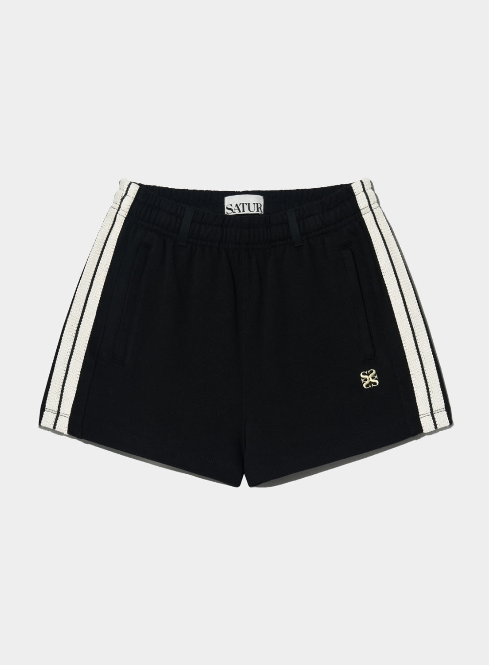 [satur] (W) Lawton All Day Track Shorts - Caviar Black