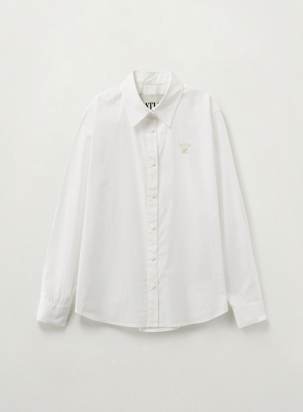 [satur] (W) Loren Apero Classic Shirt - White
