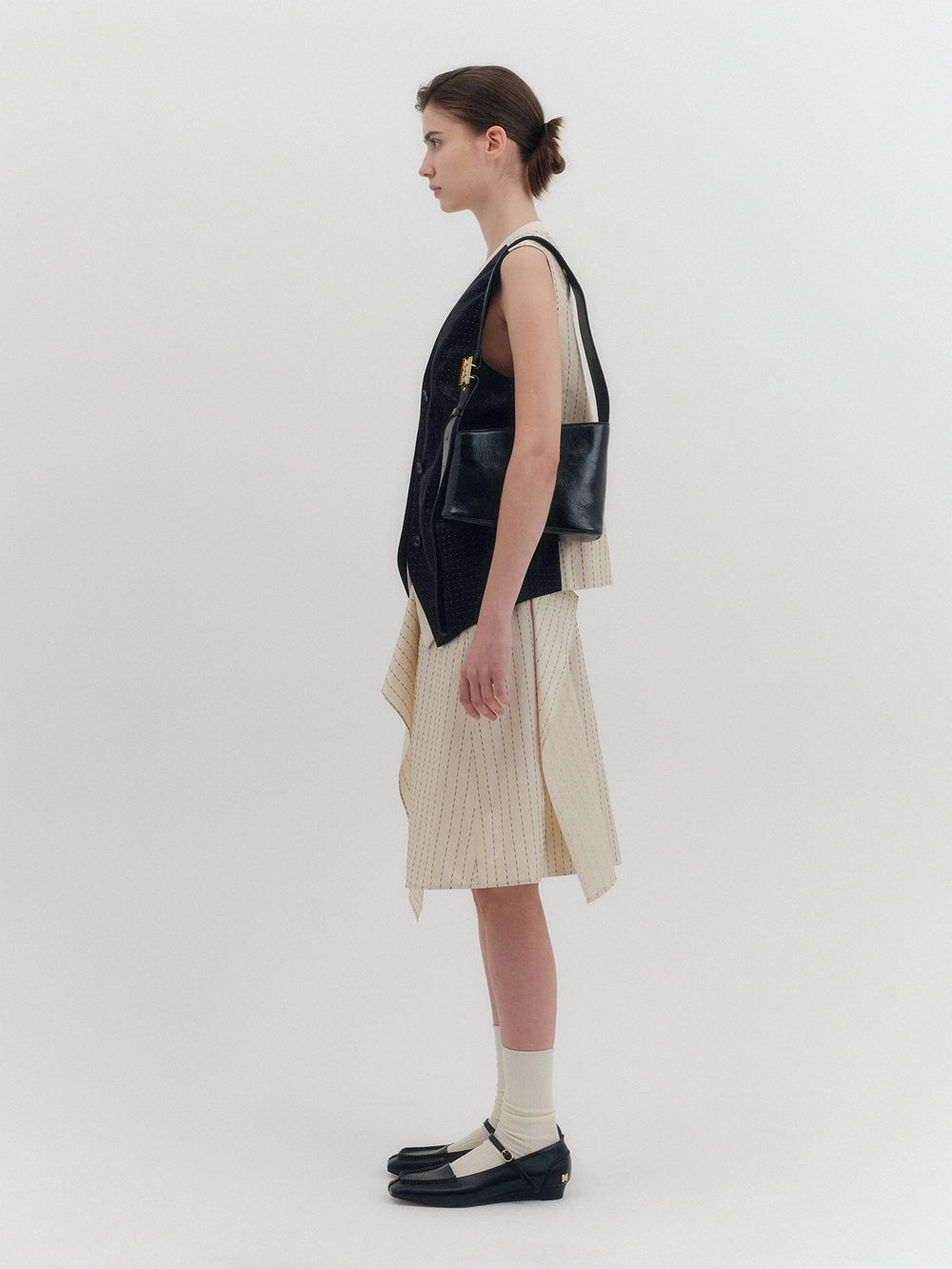 EENK Drape Mini Skirt - Cream