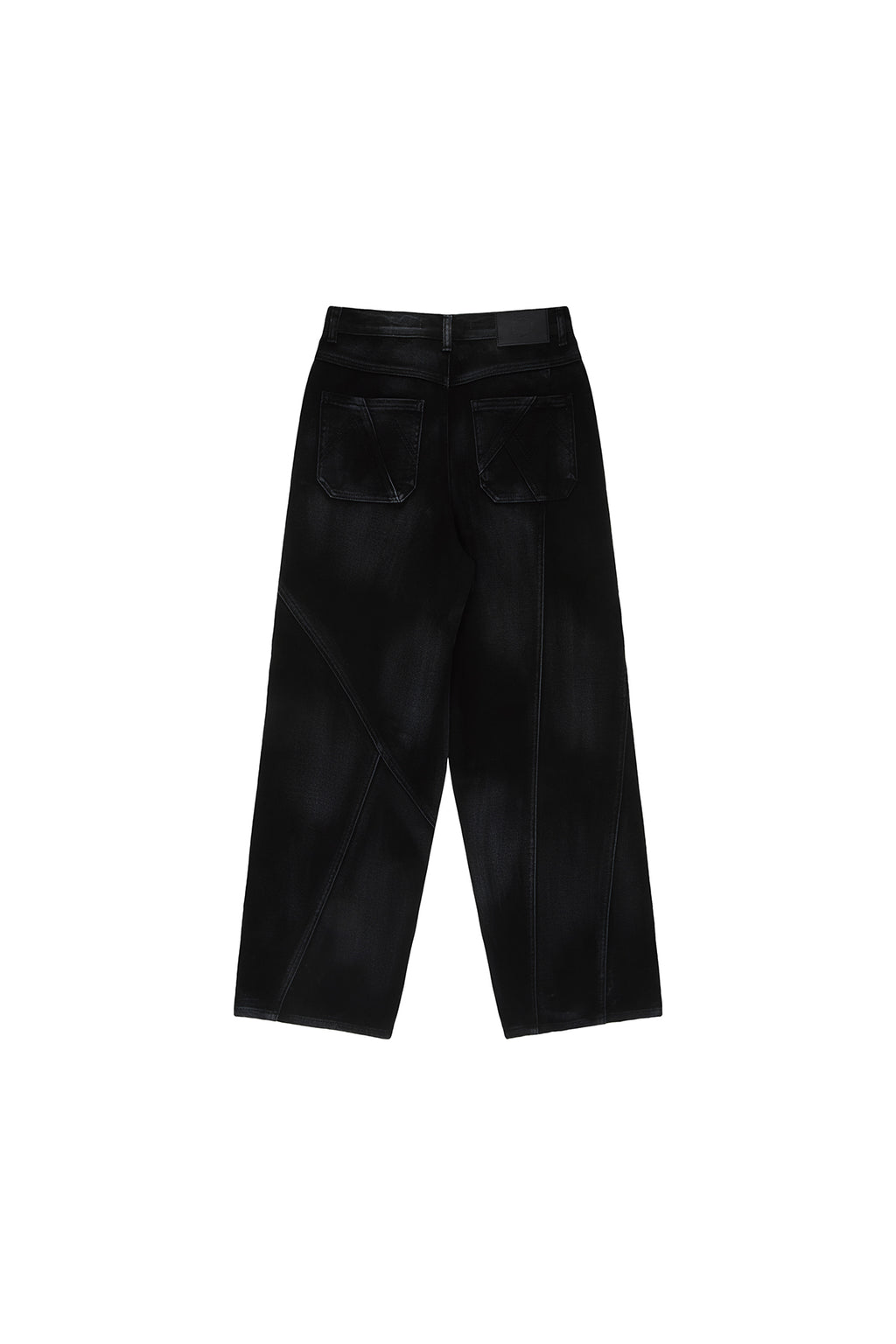 [matinkim] LINE POINT PAINTING DENIM PANTS IN BLACK
