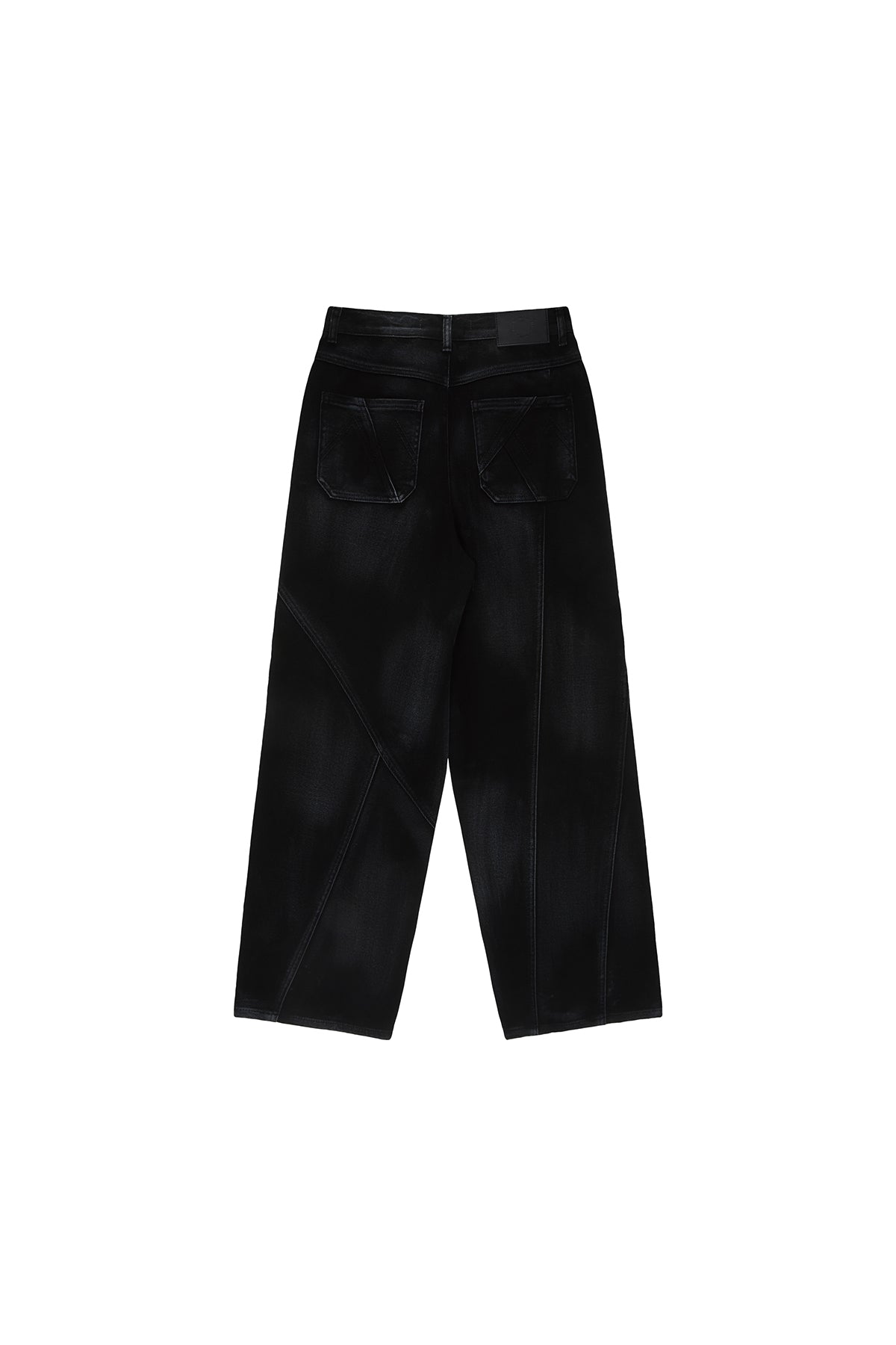 [matinkim] LINE POINT PAINTING DENIM PANTS IN BLACK