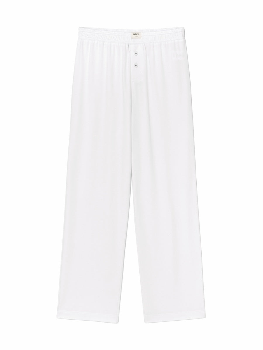 GLOWNY G Modal Button Pants (White)