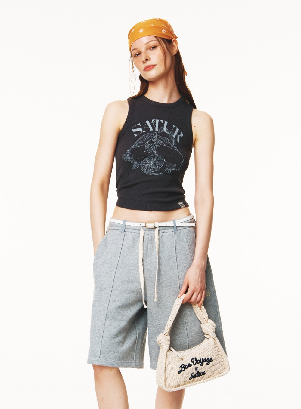 [satur] Bon Voyage Raffia Shoulder Bag - Cream