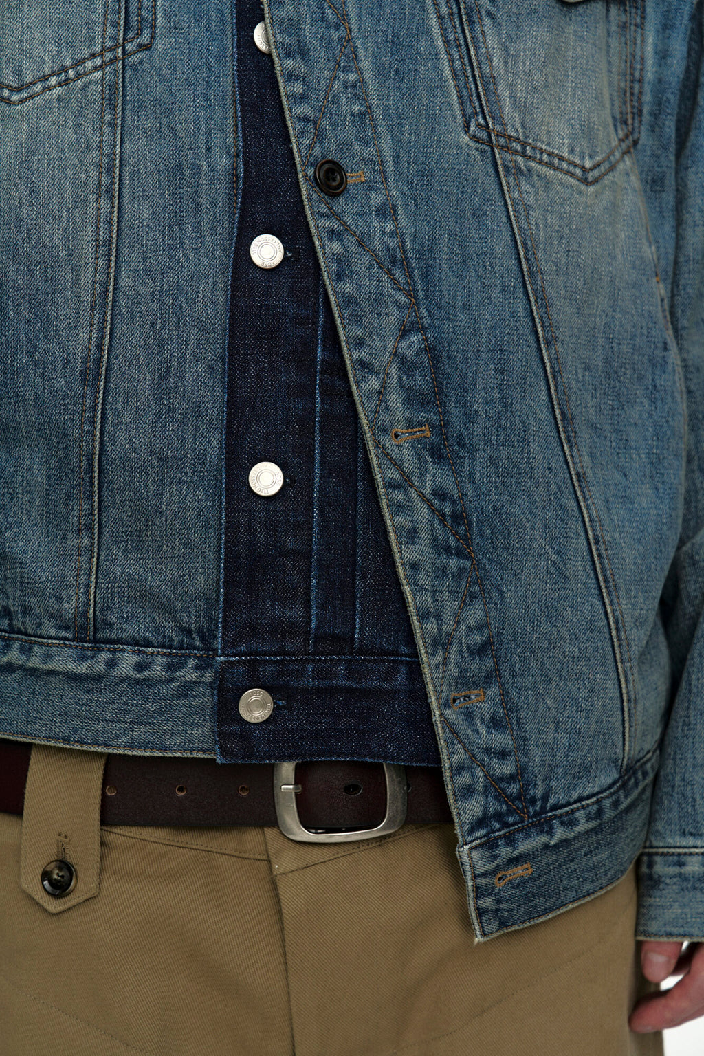 Andersson Bell Unisex Asymmetric Layered Denim Jacket