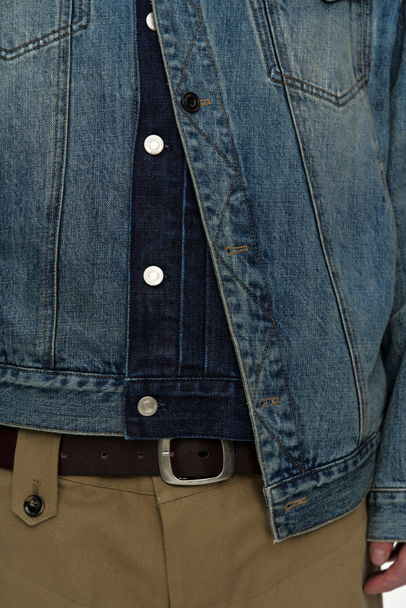 Andersson Bell Unisex Asymmetric Layered Denim Jacket