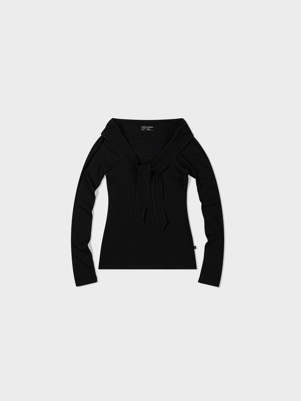 [low_classic] SCARF JERSEY TOP
BLACK