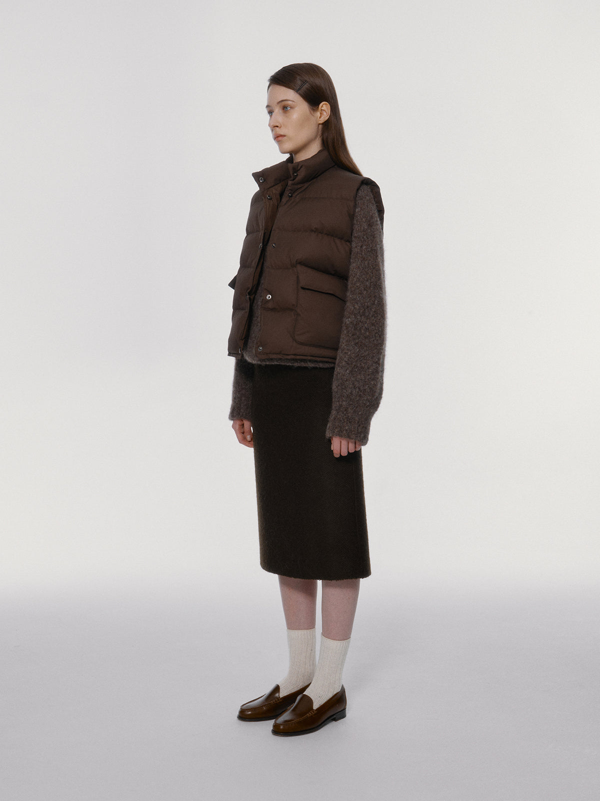 Nothing Written Michelin puffer vest (Choco)