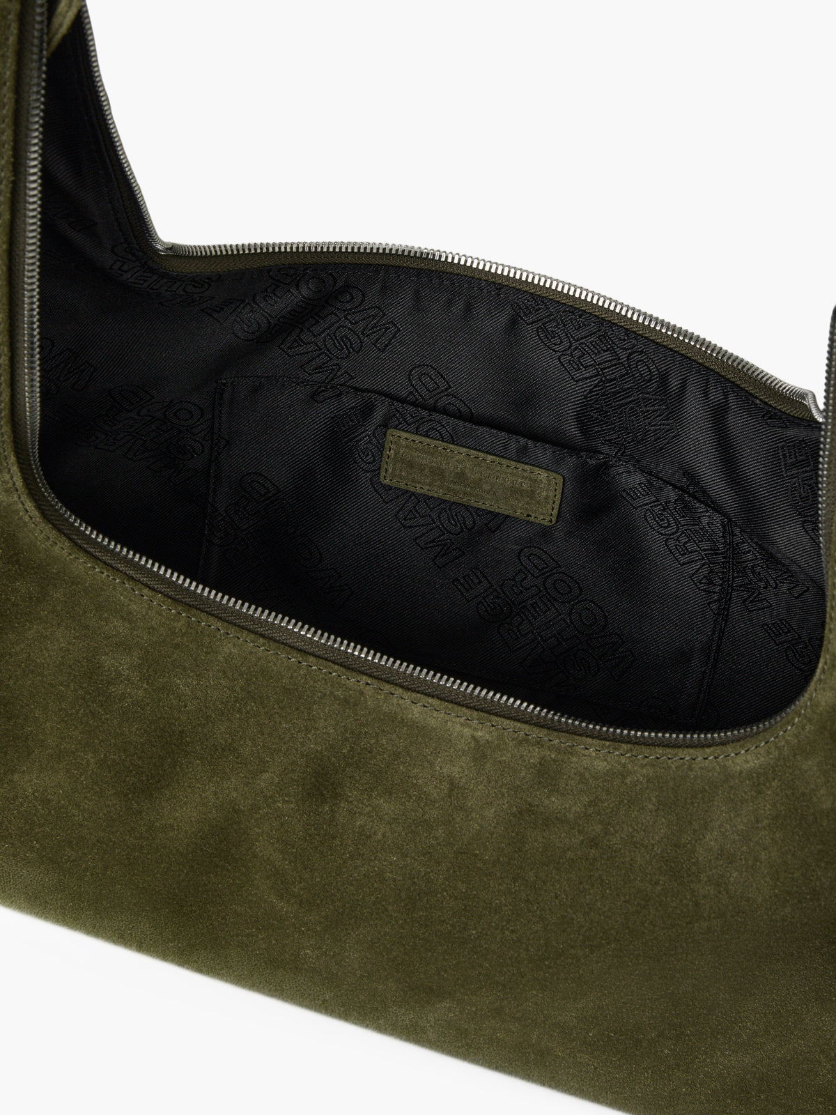 Margesherwood Hobo Large dark olive suede