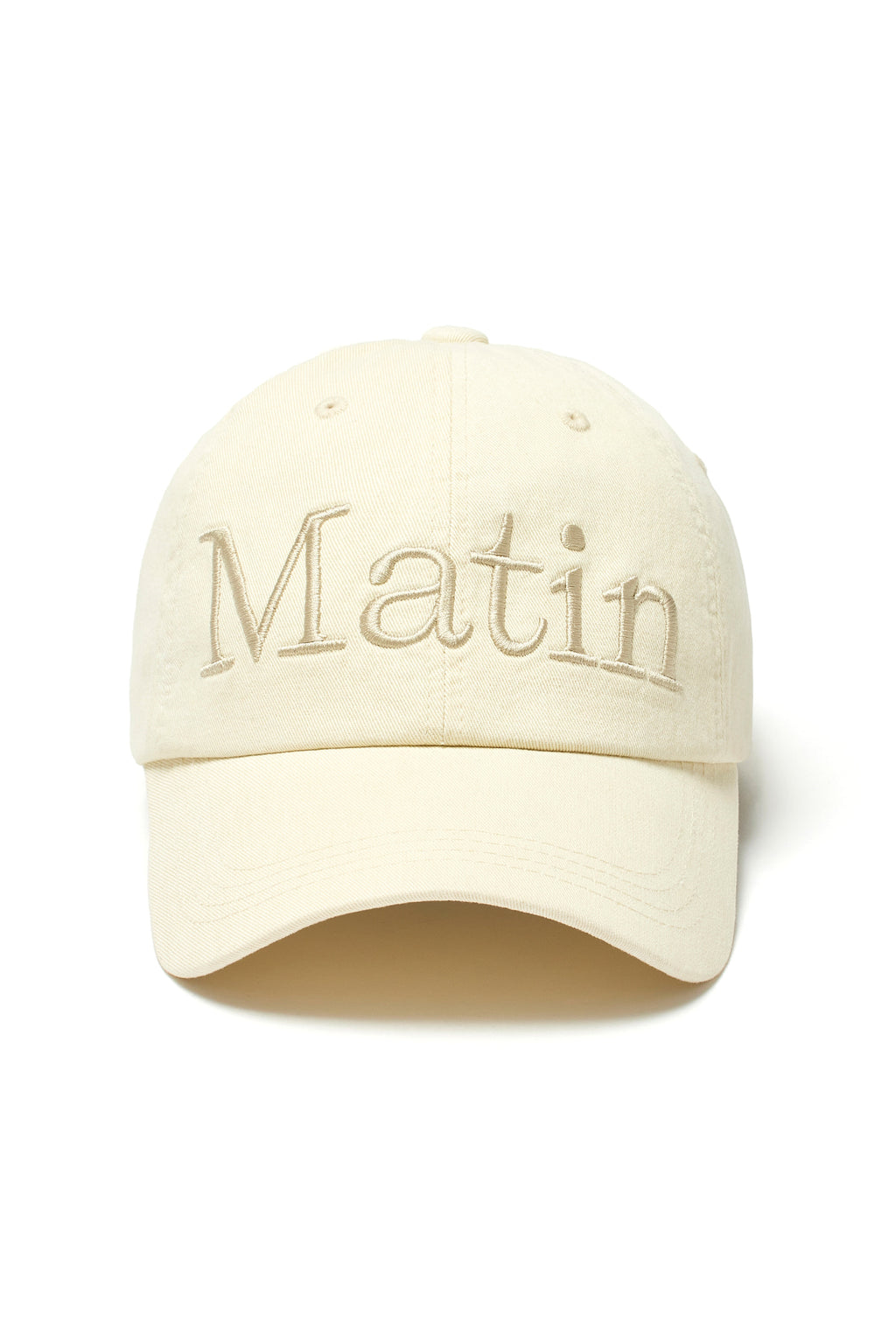 [matinkim] MATIN LOGO WASHED BALL CAP IN LIGHT BEIGE
