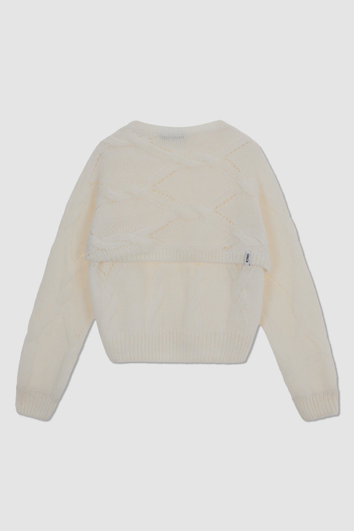 Matinkim Matin Kim Bolero Layered Cable Knit Pullover IN Ivory
