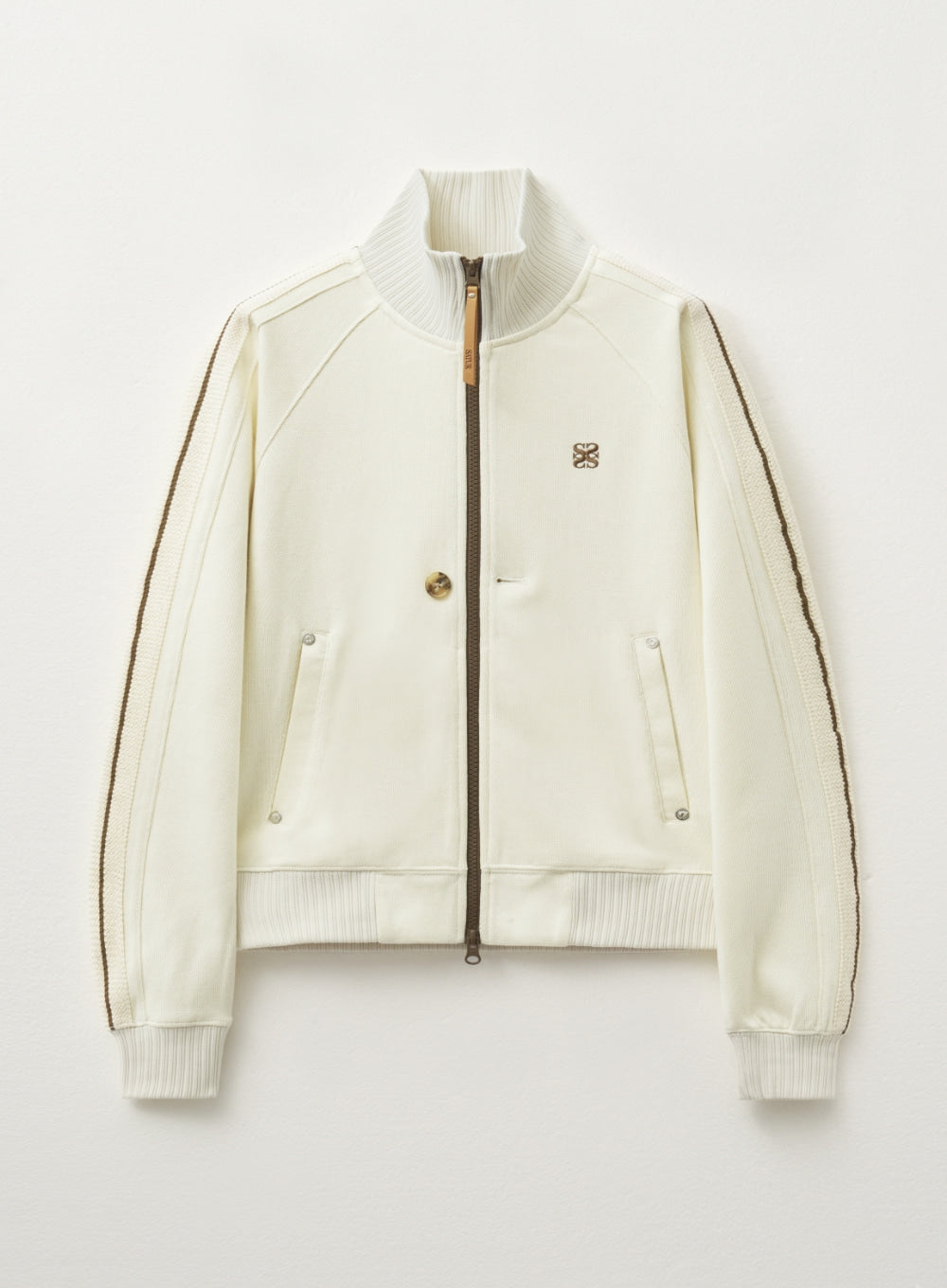 [satur] (W) Lawton All Day Track Zip-up Jacket - Resort Cream