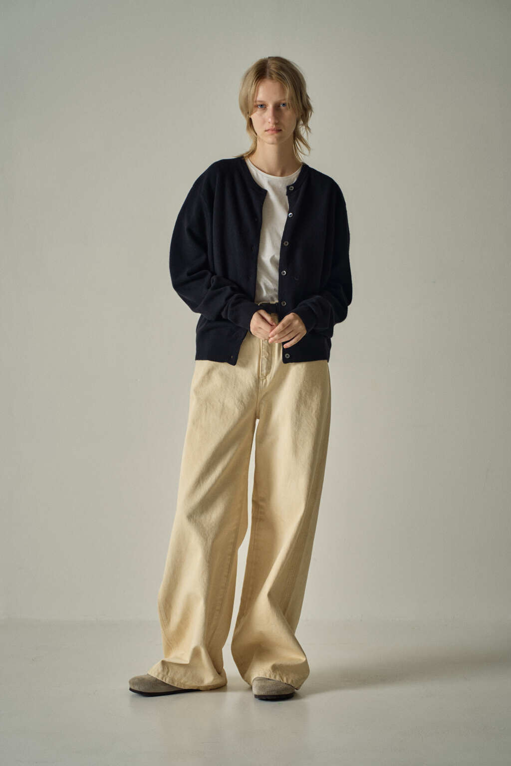 Facade Pattern Cashmere Essential Cardigan black