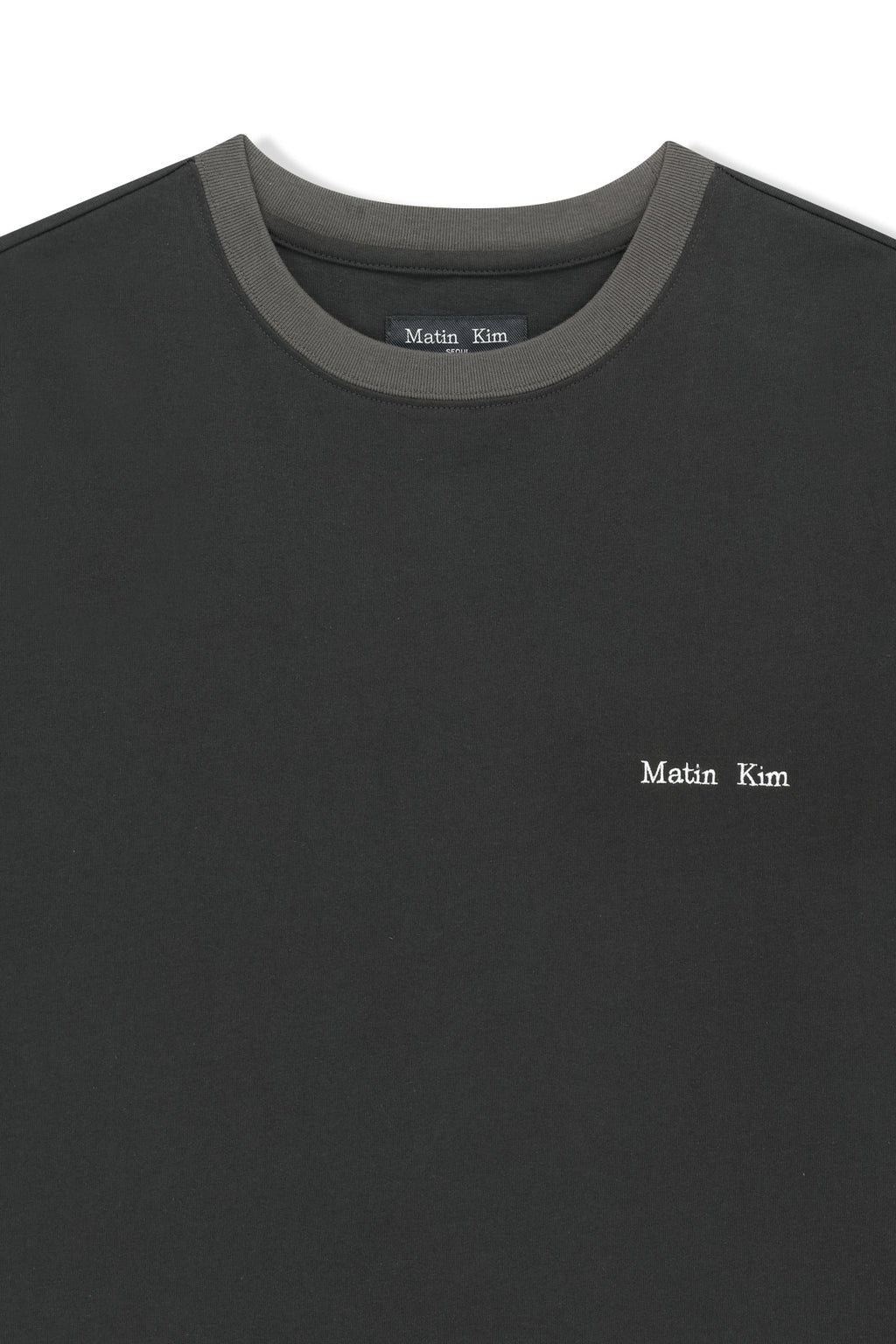 Matinkim Tonal Rib Back Logo Top For Men IN Black