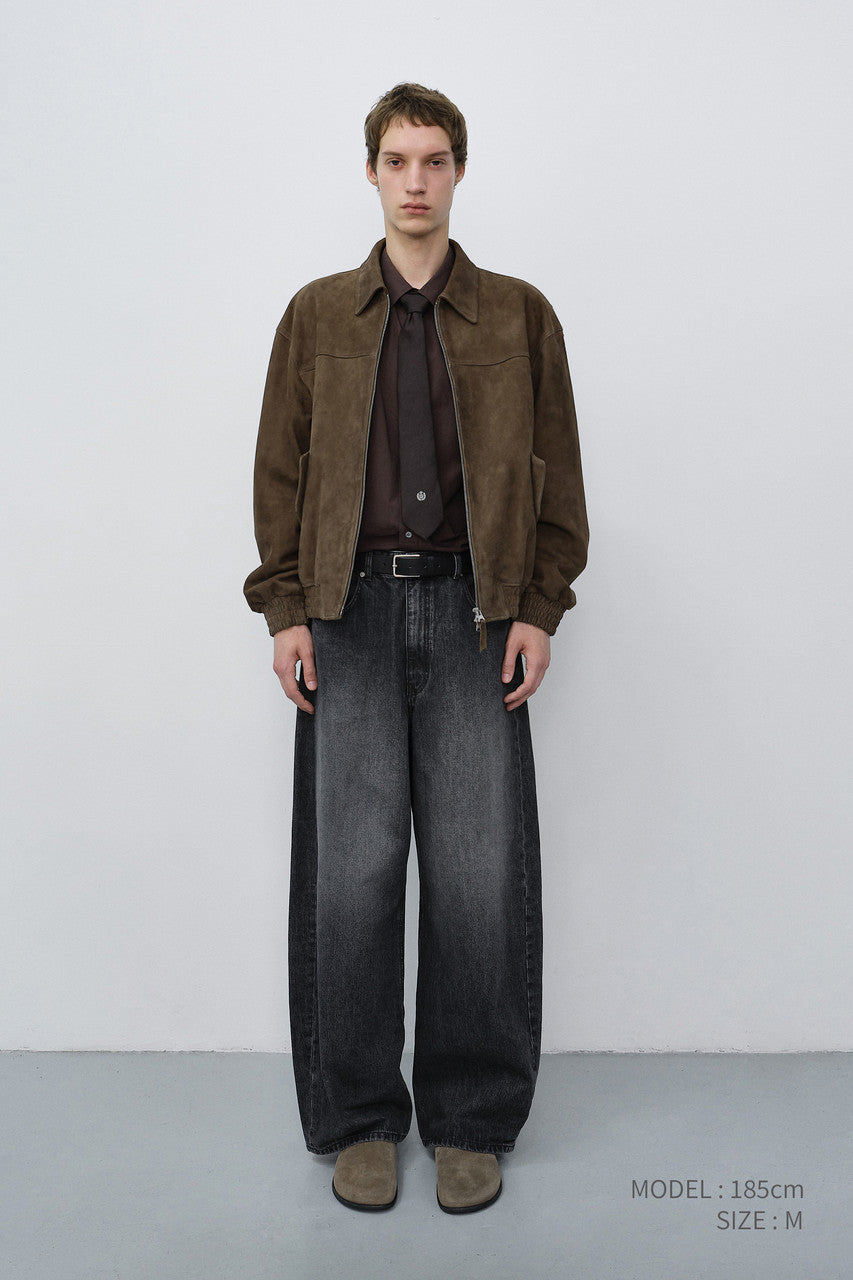 Dunst Relaxed Curved Jeans Washed Grey
