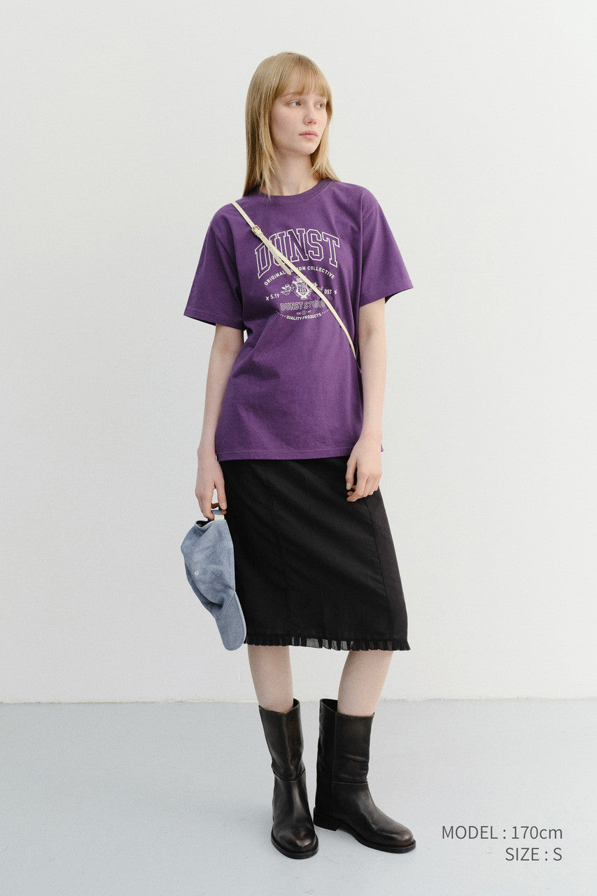 Dunst Unisex Cupid Arch Logo T-Shirt Deep Purple