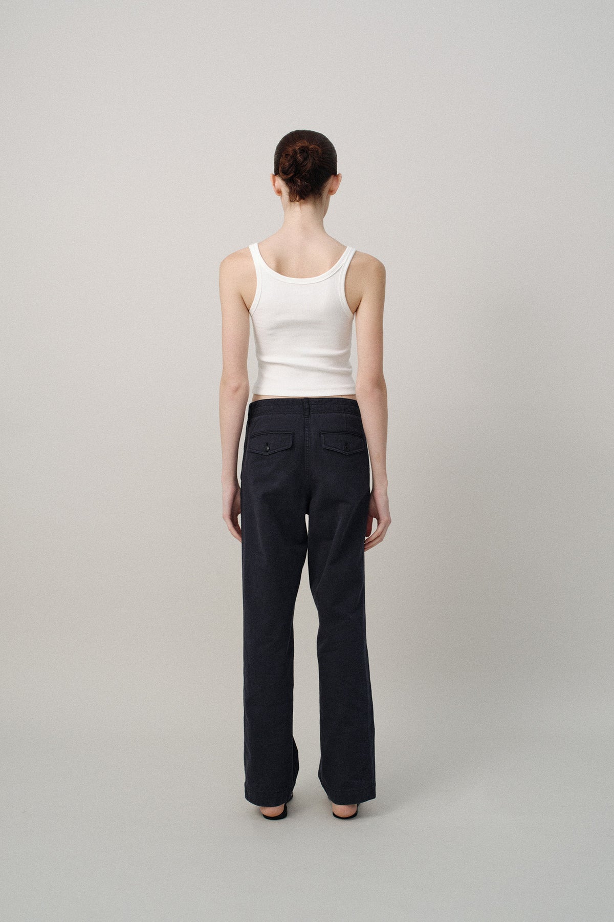 Nothing Written Curved rib tank (White)