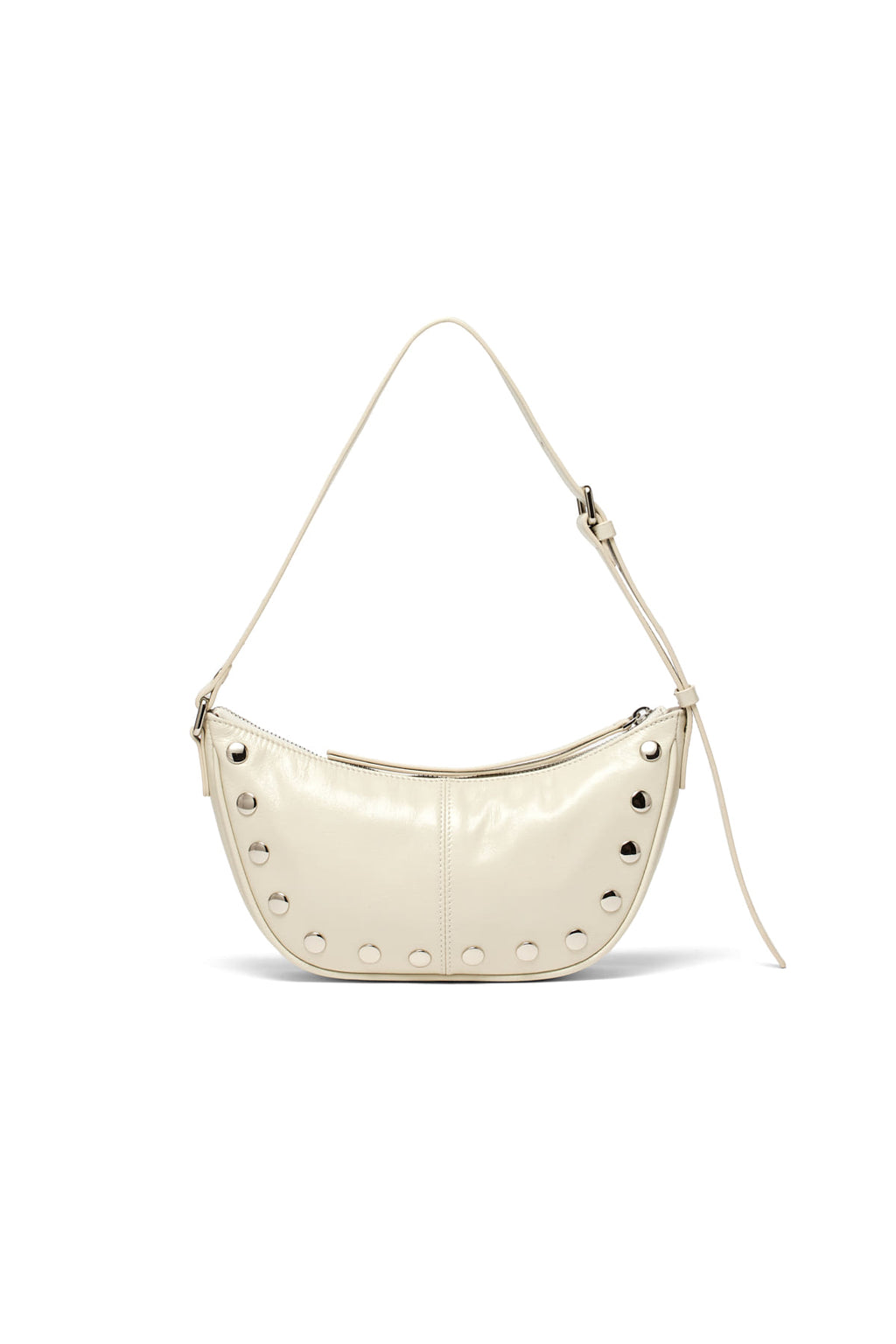 [matinkim] STUD LEATHER SHOULDER BAG IN IVORY
