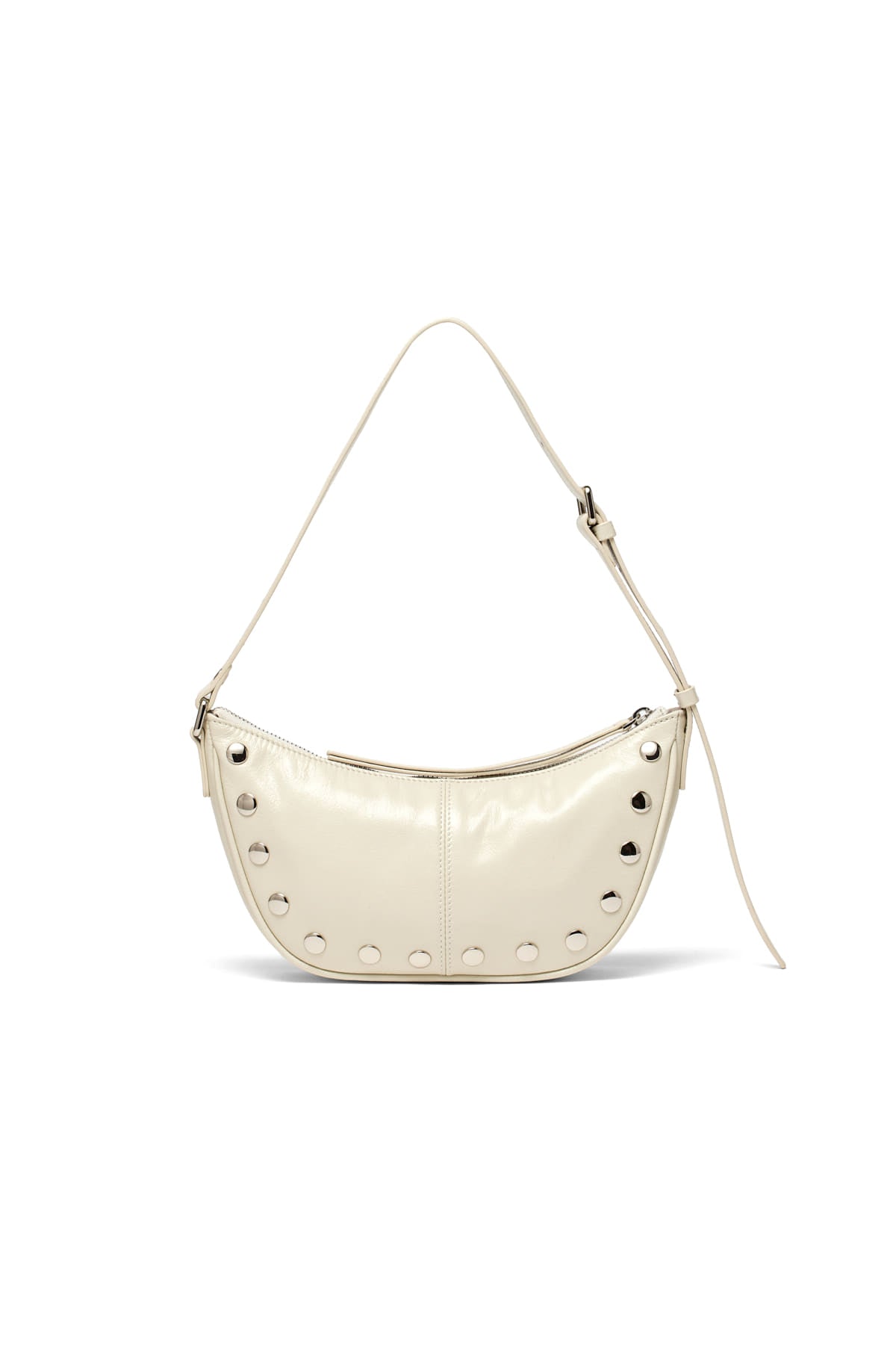 [matinkim] STUD LEATHER SHOULDER BAG IN IVORY