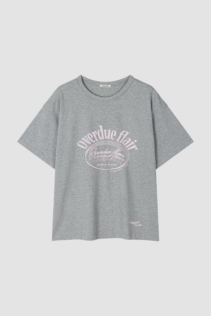 Overdueflair Overdue Boxy T Melange Grey