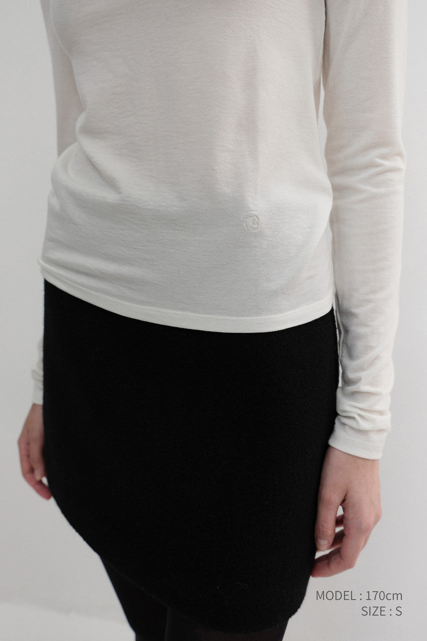 Dunst Essential Roll Neck Top Off White
