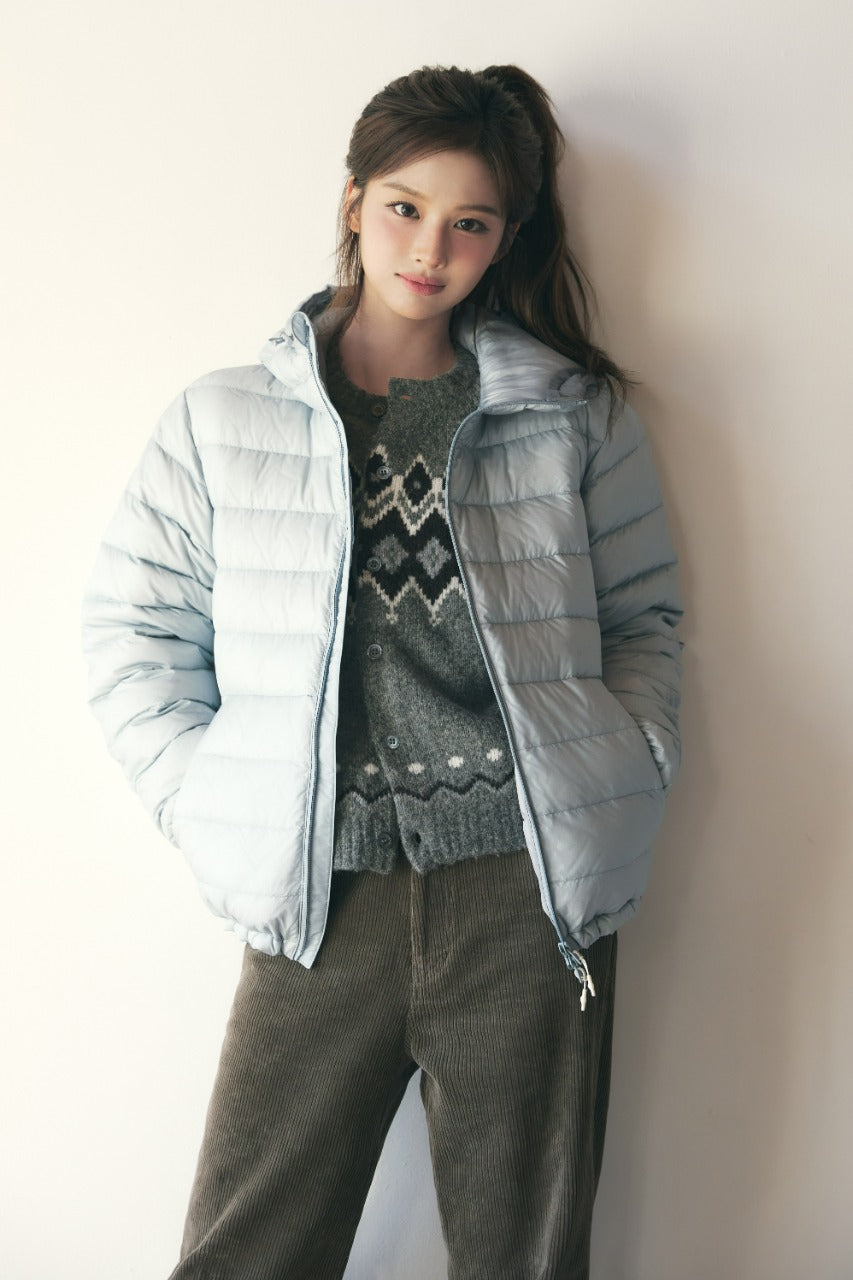 Dunst Unisex Chunky Pattern Cardigan Melange Grey