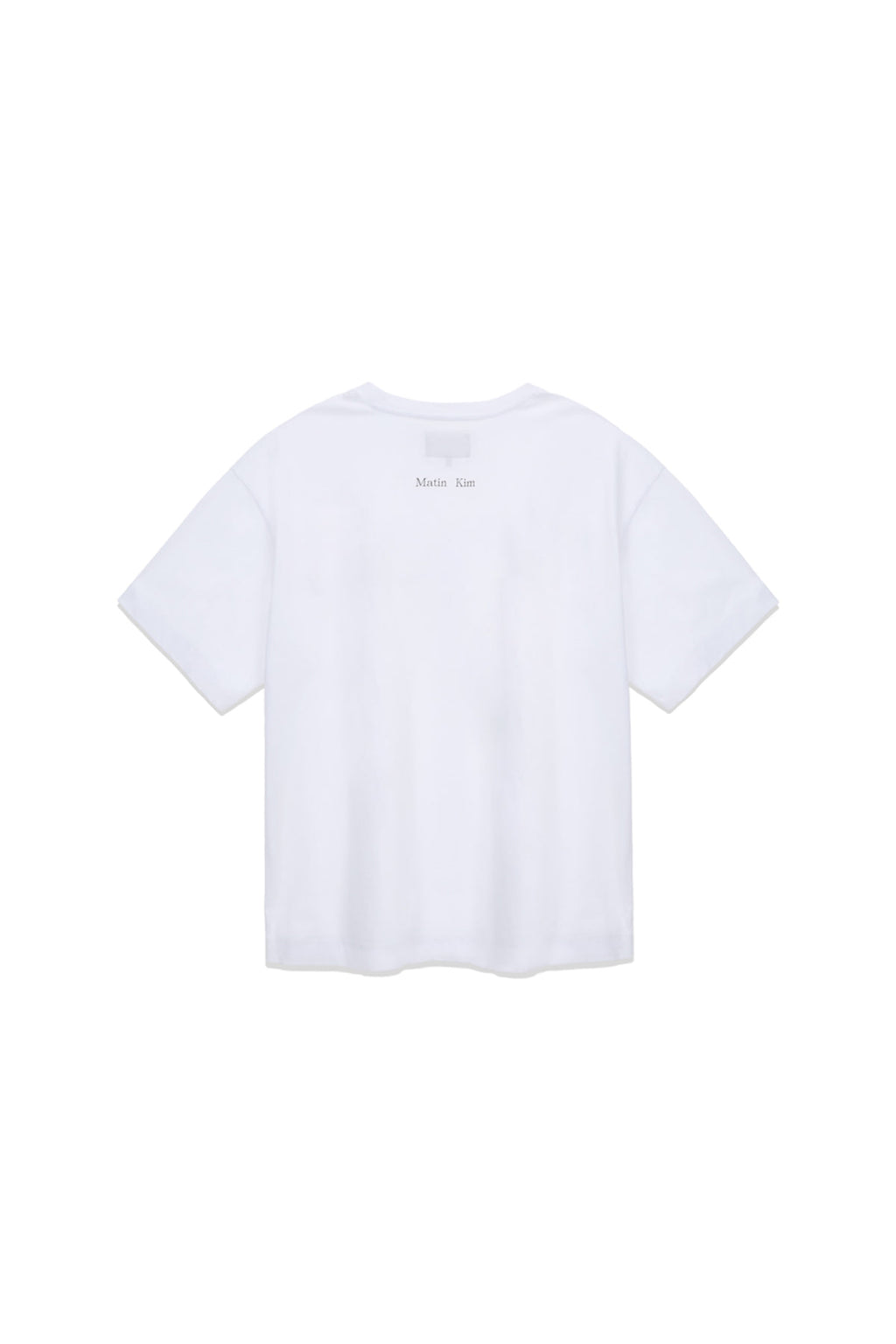 [matinkim] HANGEUL SMALL LOGO POINT TOP IN WHITE