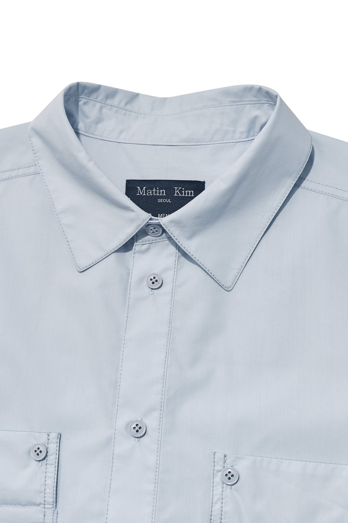 [matinkim] POCKET FOLDOVER SHIRT FOR MEN IN LIGHT BLUE