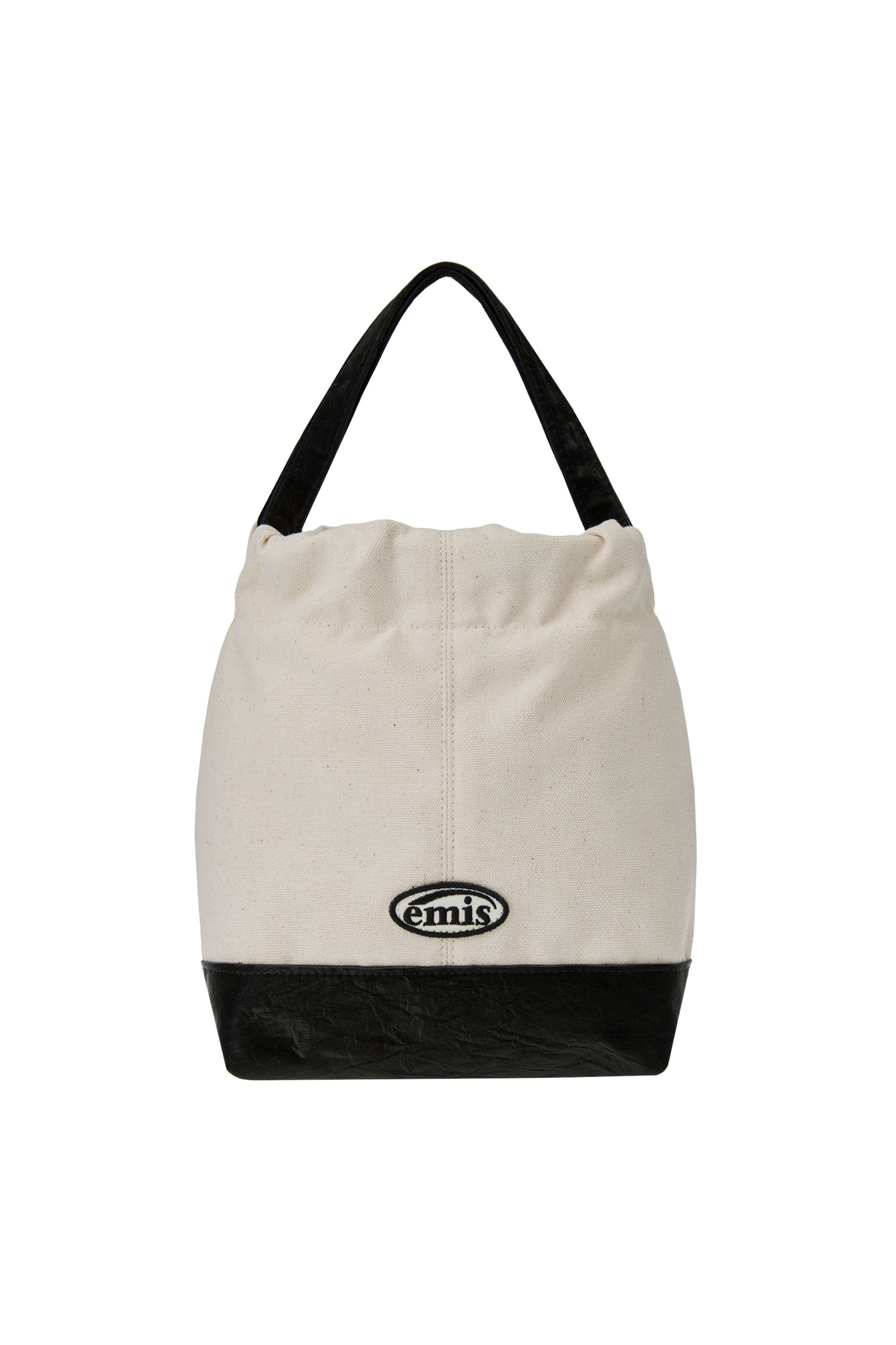 CANVAS TOTE BUCKET BAG-BLACK