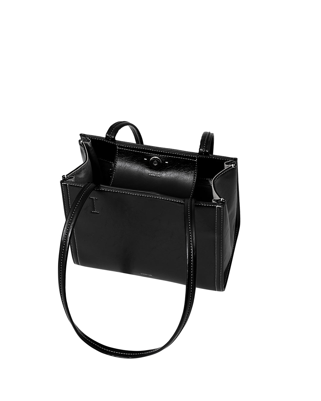 Mini Oblong Bag in Stitch Black