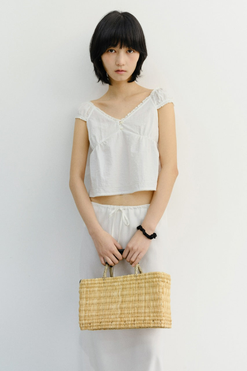Dunst 2-Way Shoulder Blouse White