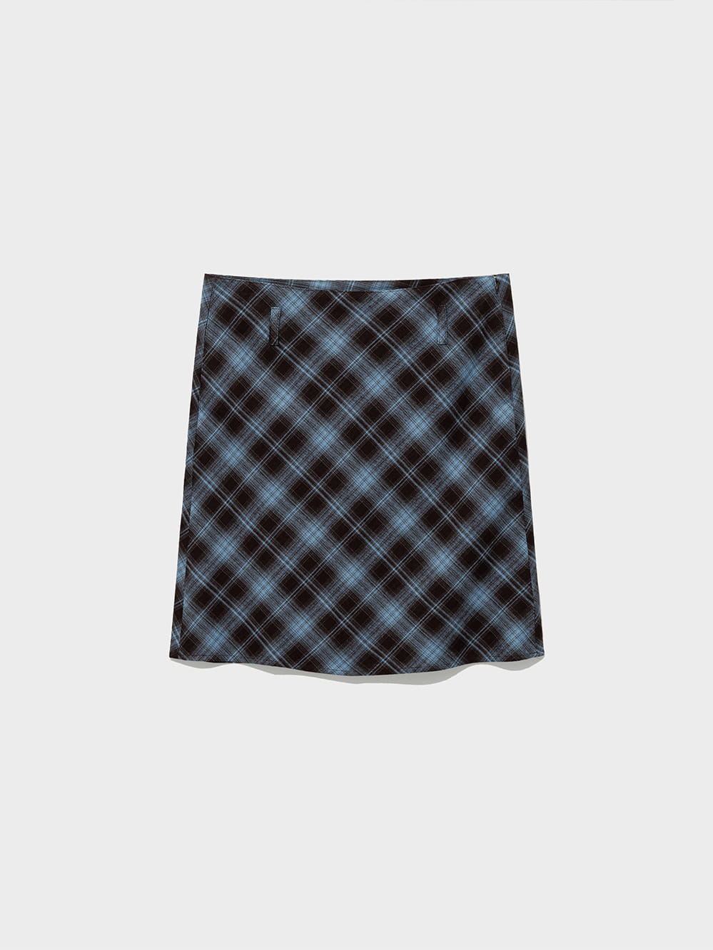 Low Classic Flannel Checked Midi Skirt Brown