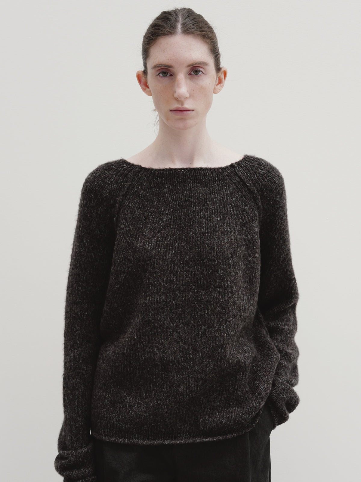 Moia multi yarn sweater (charcoal brown)