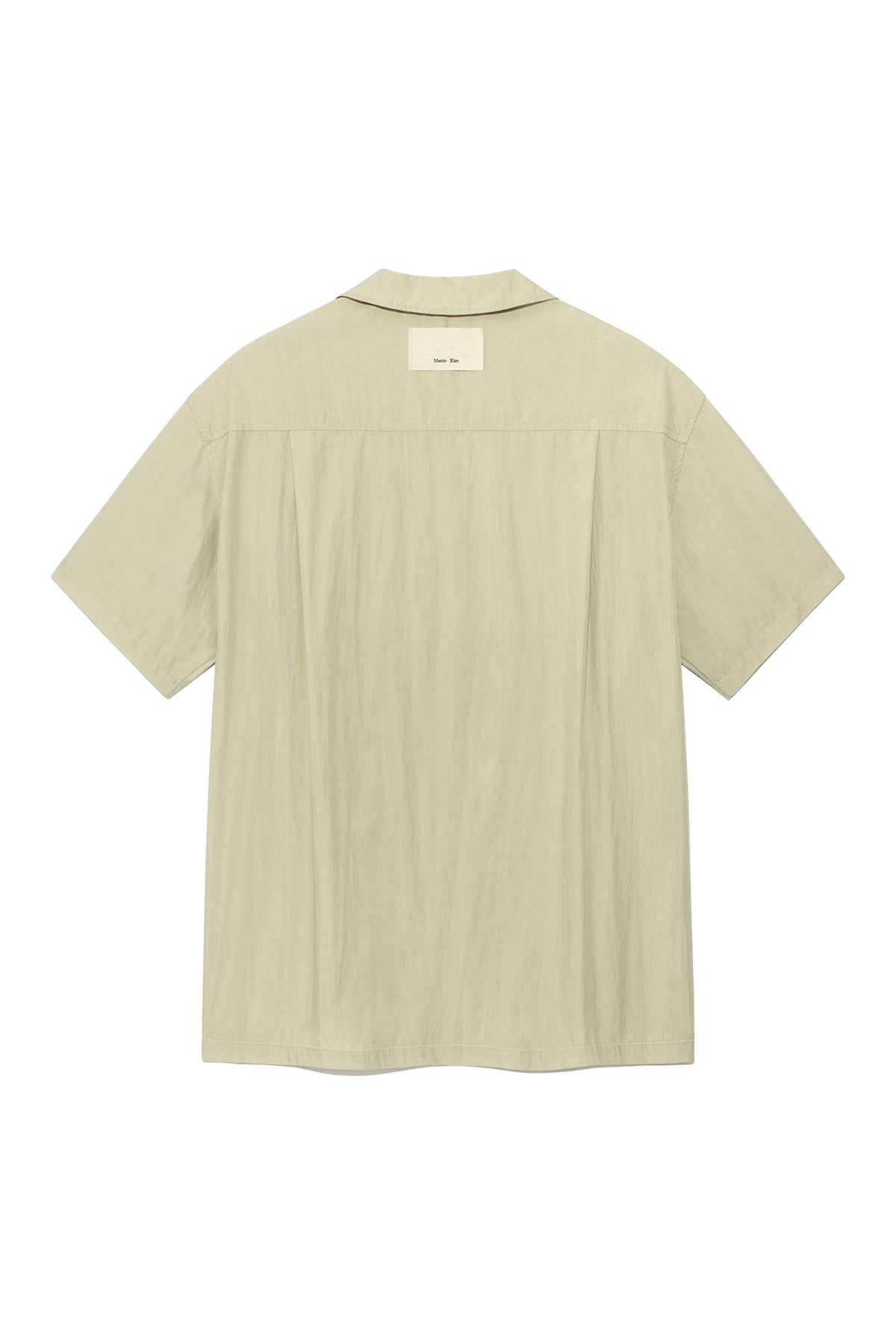 Matinkim Zigzag Stitch Point Shirt For Men IN Light Green