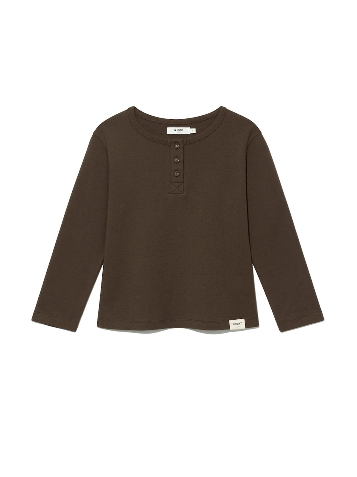 GLOWNY 3/4 Button Fly Tee (Choco)