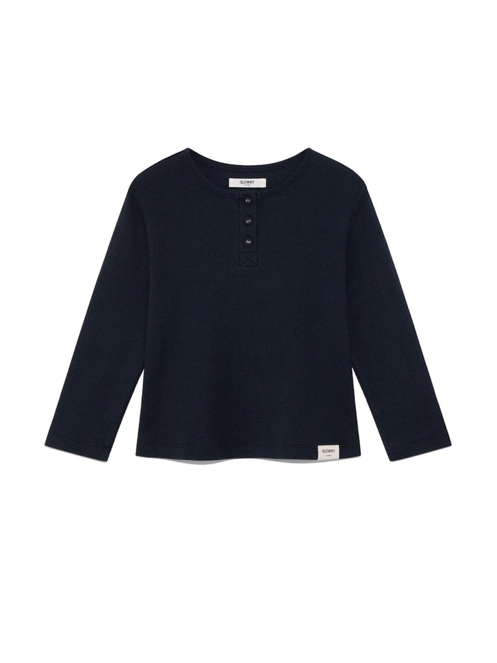 GLOWNY 3/4 Button Fly Tee (Navy)