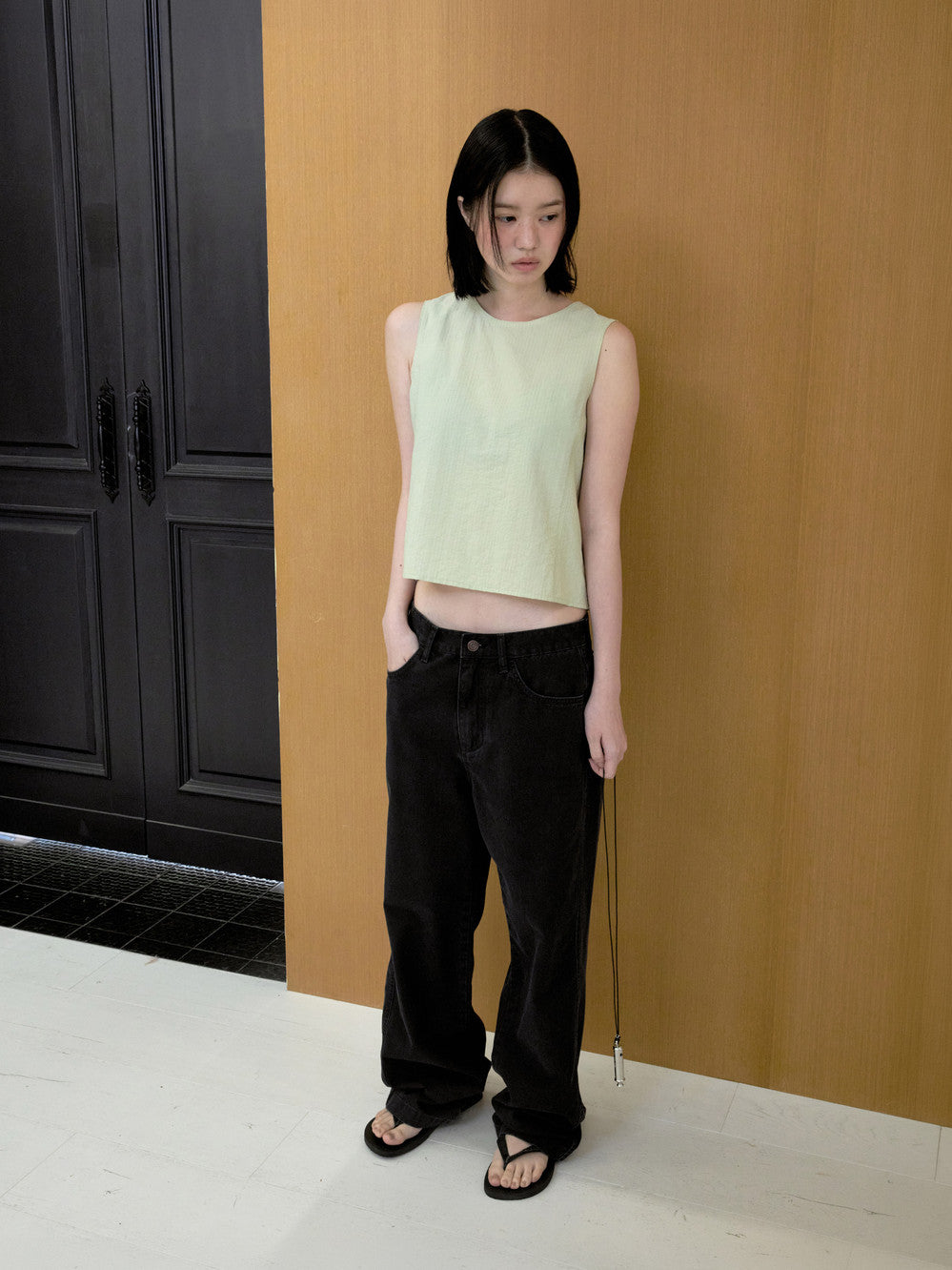Low Classic Cation Pocket Pants Charcoal Black