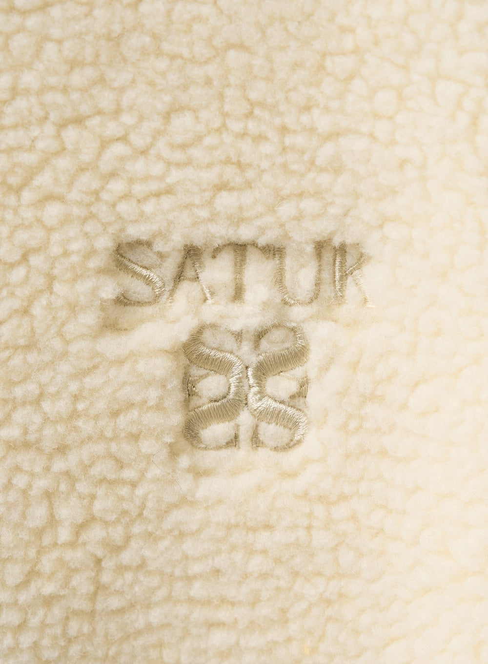 [satur] Angel Fleece Zip-up - Cream Brown