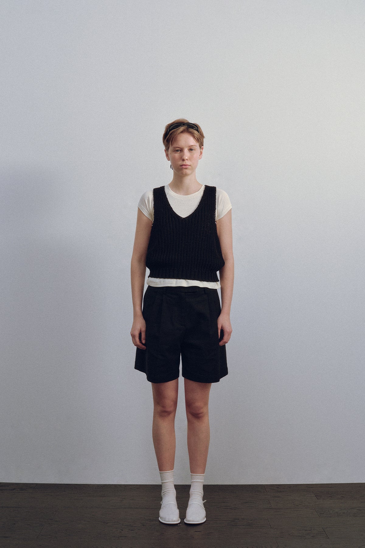 Nothing Written Double tuck wide short (Black)