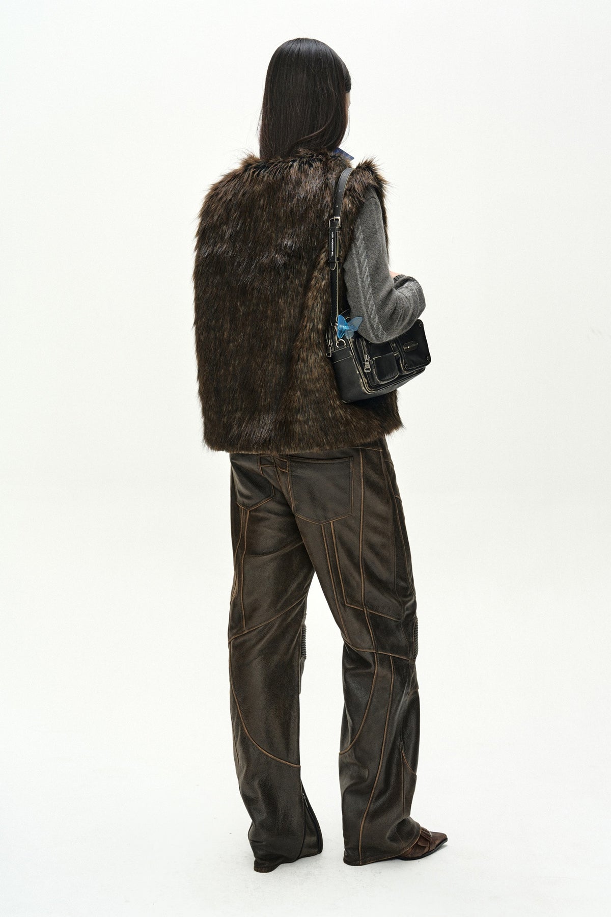 Andersson Bell Leather Articulated Panel Jeans