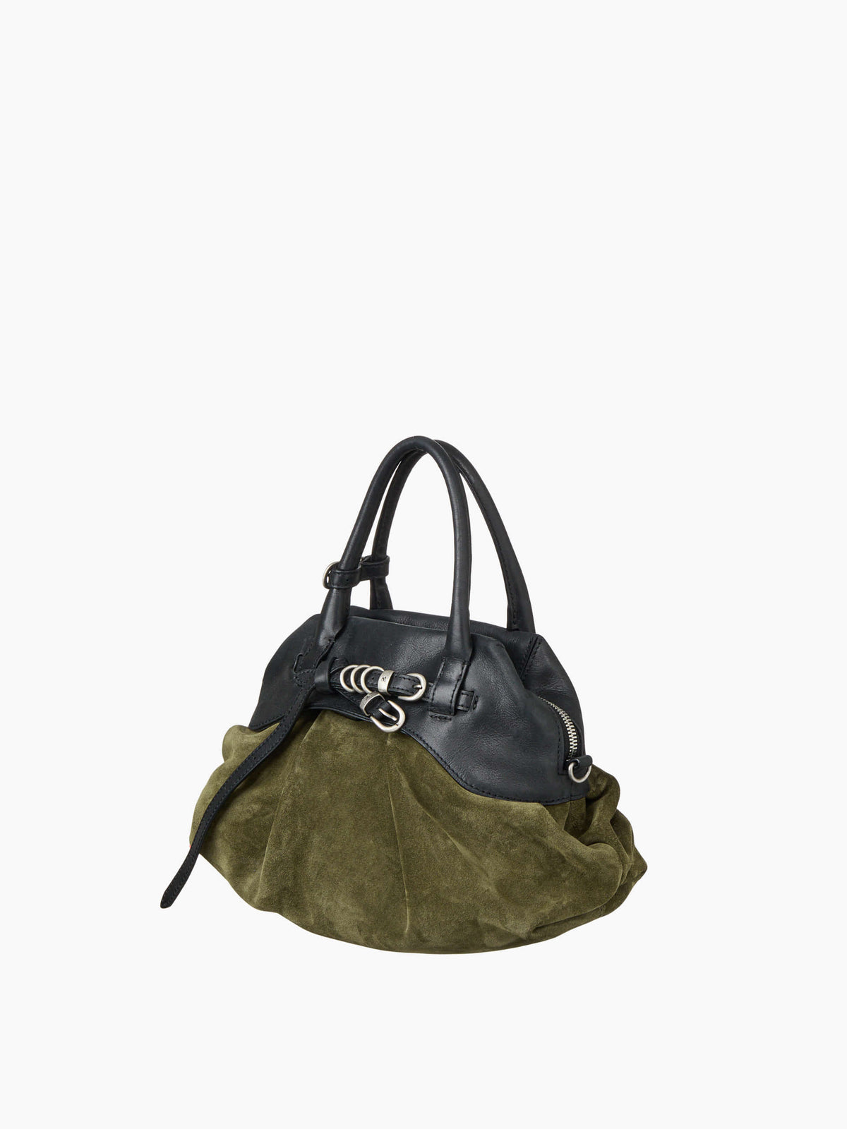Margesherwood Soft Grandma Layered Mini Bag dark olive suede