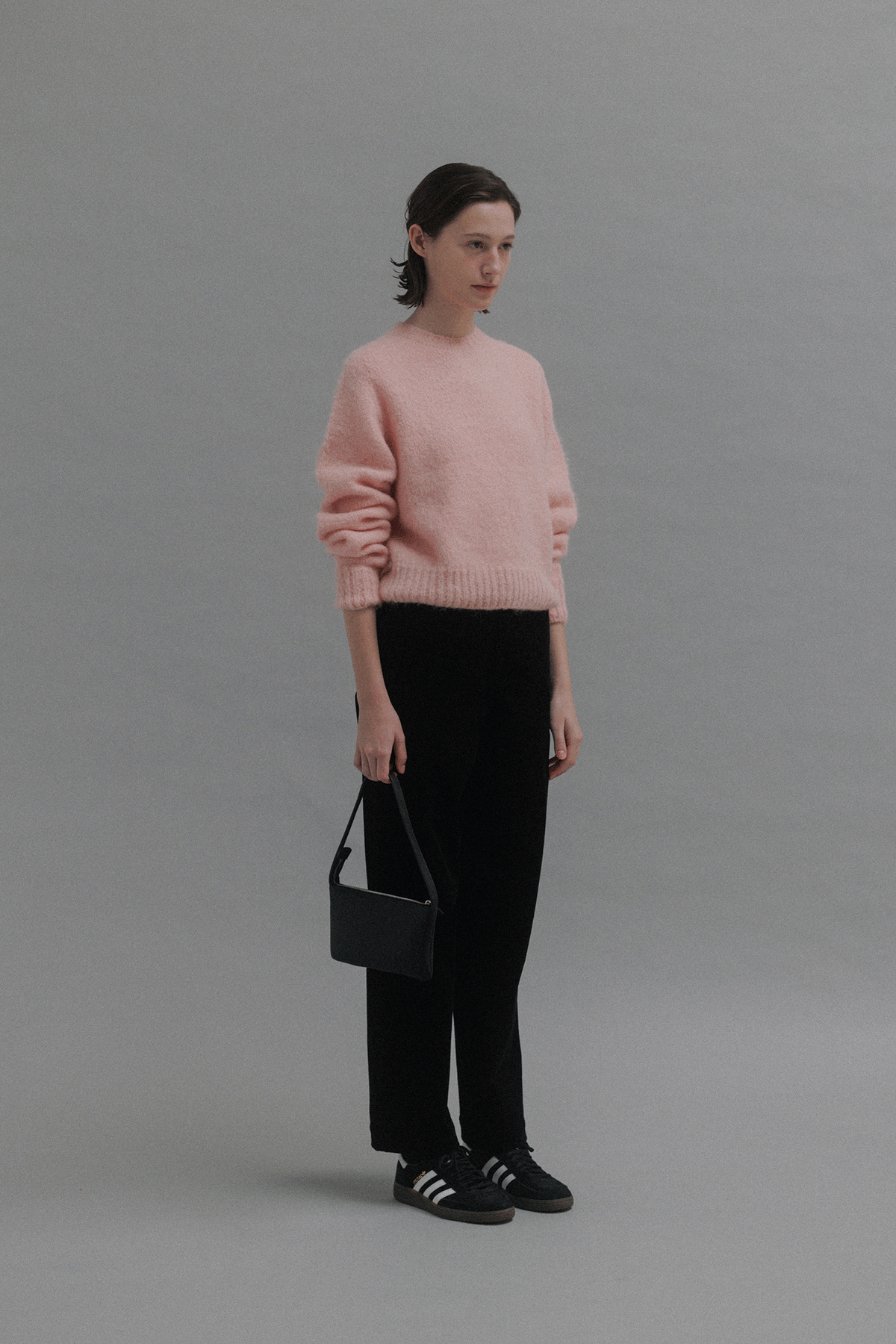 Nothing Written Alpaca pullover sweater (Baby pink)