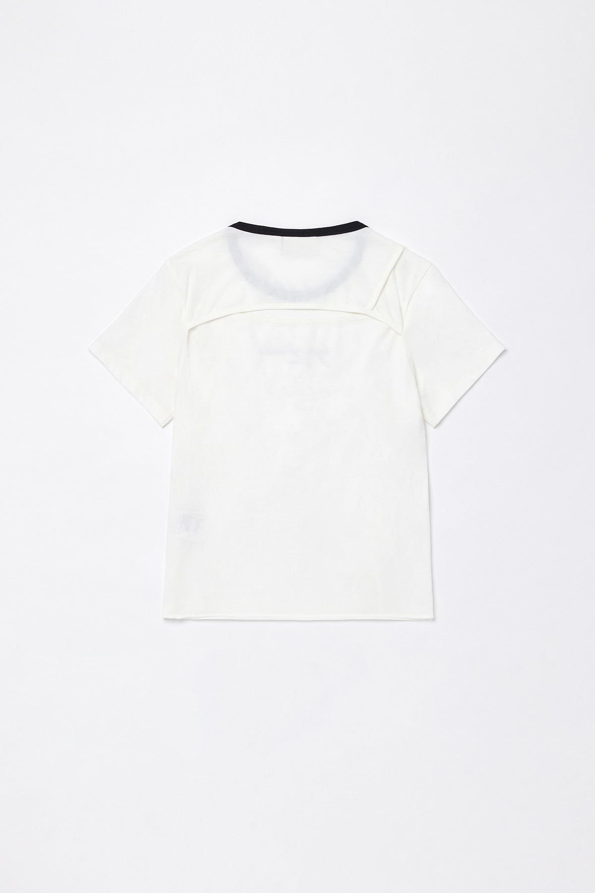 Matinkim Back Slit Slim Top IN White