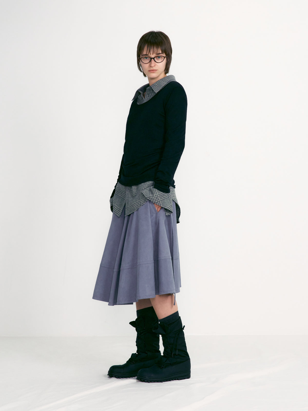 Low Classic U Neck Knitted Top Black