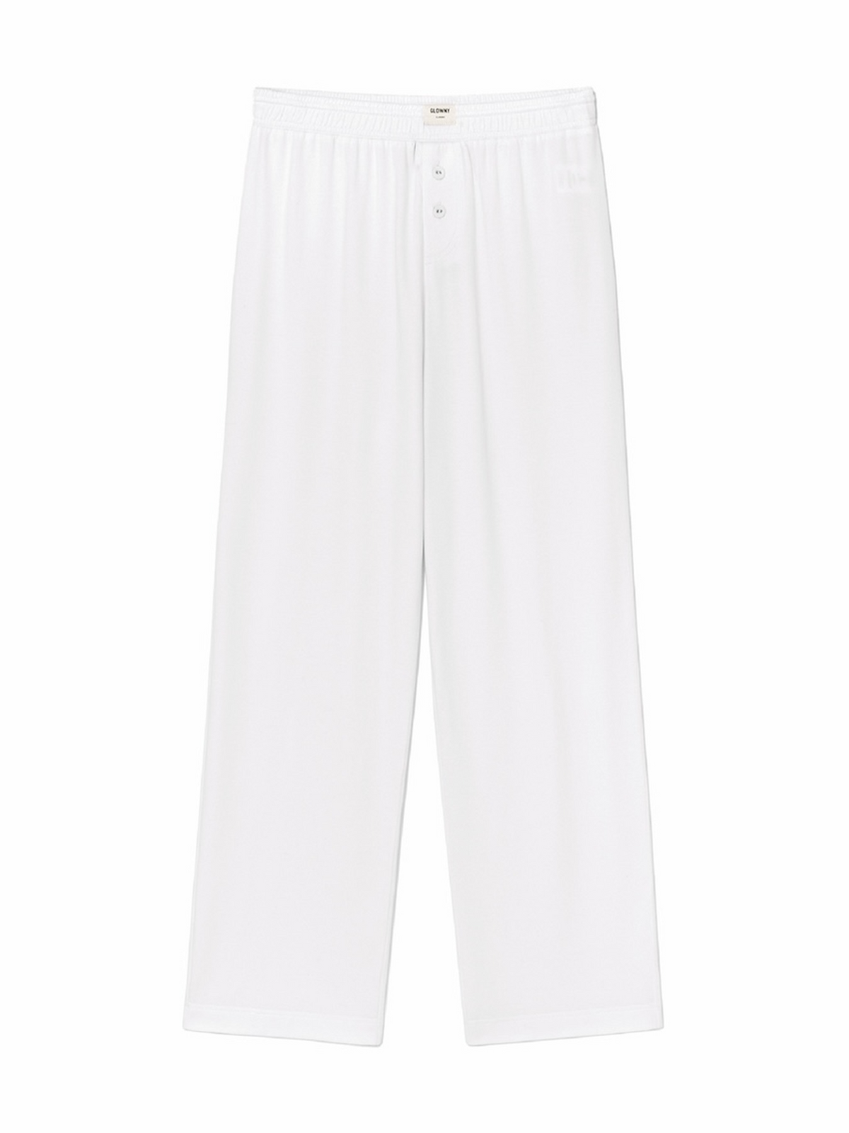 GLOWNY G Modal Button Pants (White)