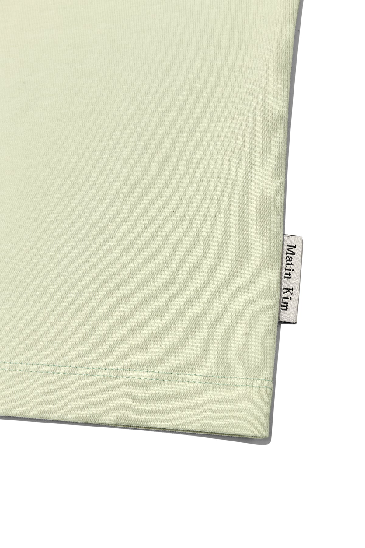[matinkim] COLOR NAME PRINTING TOP IN LIGHT GREEN